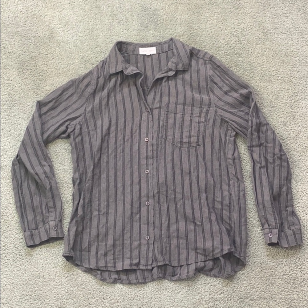 Bella Dahl striped Flannel Button Up women’s large
